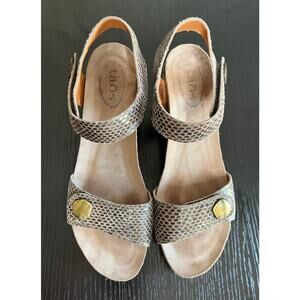 Taos Carousel 2 Leather Wedges in Snakeskin Print